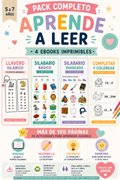 📚 Pack Completo Aprende a Leer | 4 Ebooks Imprimibles (5 a 7 años)